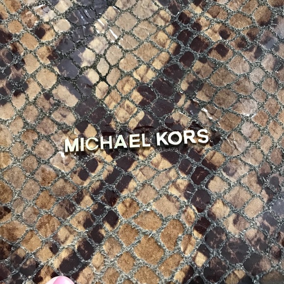 Michael Kors snakeskin hobo bag brown - Picture 4 of 8